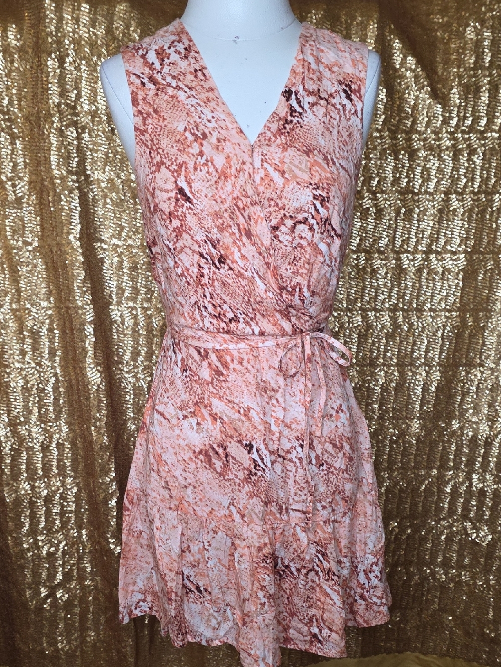 INC International Concepts Peach and Cream, Mini Dress